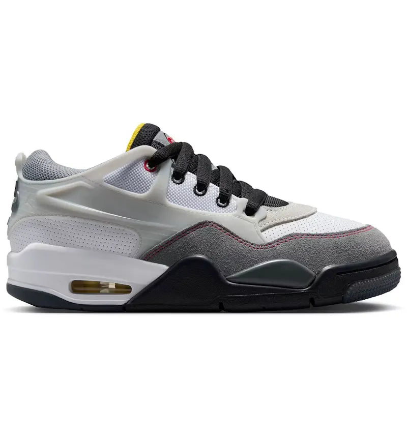 Jordan 4 RM Premium White Black Smoke Grey Fire Red (GS) - vue 360