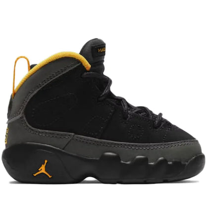 Jordan 9 Retro Dark Charcoal University Gold (TD) - authentic Jordan sneakers