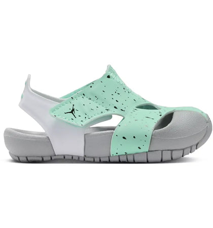 Jordan Flare Green Glow Wolf Grey White Black (TD) - authentic Jordan sneakers