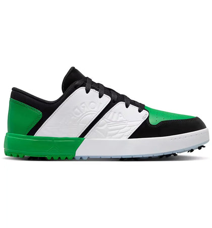 Jordan NU Retro 1 Golf Black White Blue Tint Lucky Green - authentic Jordan sneakers