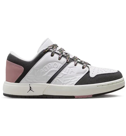 Jordan Nu Retro 1 Low White Red Stardust Saturn Gold Anthracite (GS) - authentic Jordan sneakers