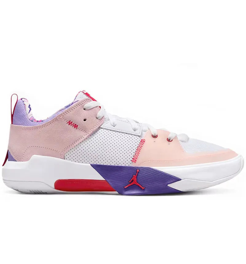 Jordan One Take 5 PF White Arctic Punch Purple Pulse University Red (Solid Outsole) - vue 360