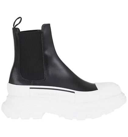 Alexander McQueen Chelsea Tread Ankle Boot Black White (Women's) - authentic Alexander McQueen sneakers