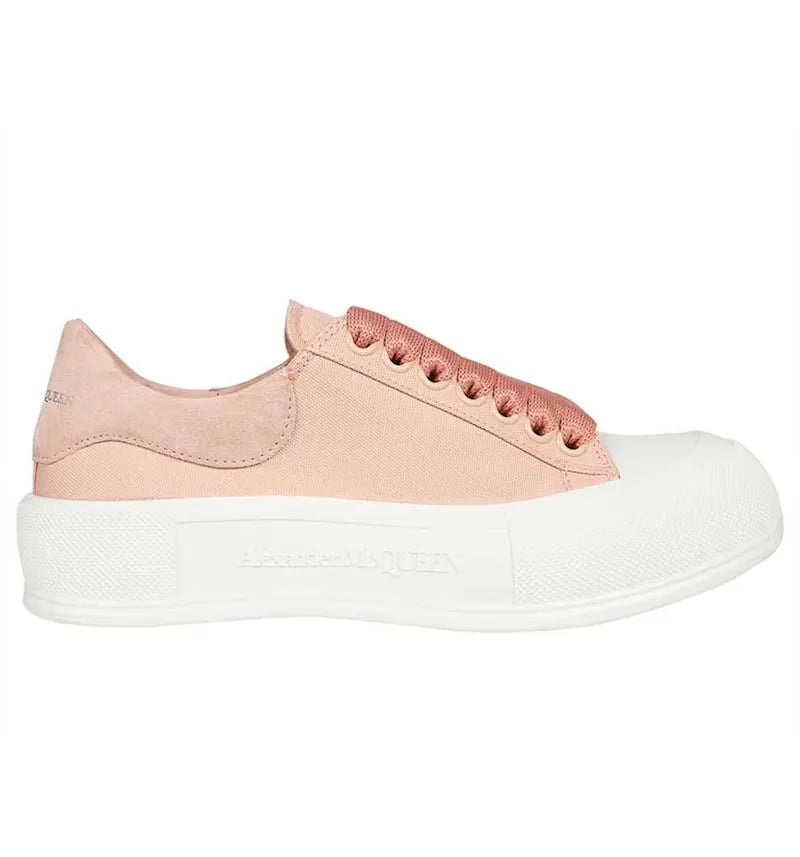 Alexander McQueen Deck Skate Plimsoll Lace-Up Magnolia (Women's) - vue 360