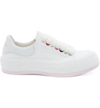 Alexander McQueen Deck Skate Plimsoll Lace-Up White Multi (Women's)