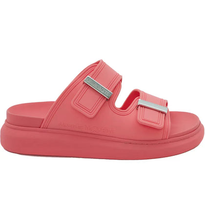 Alexander McQueen Hybrid Buckled Rubber Sandals Coral (Women's) - authentic Alexander McQueen sneakers