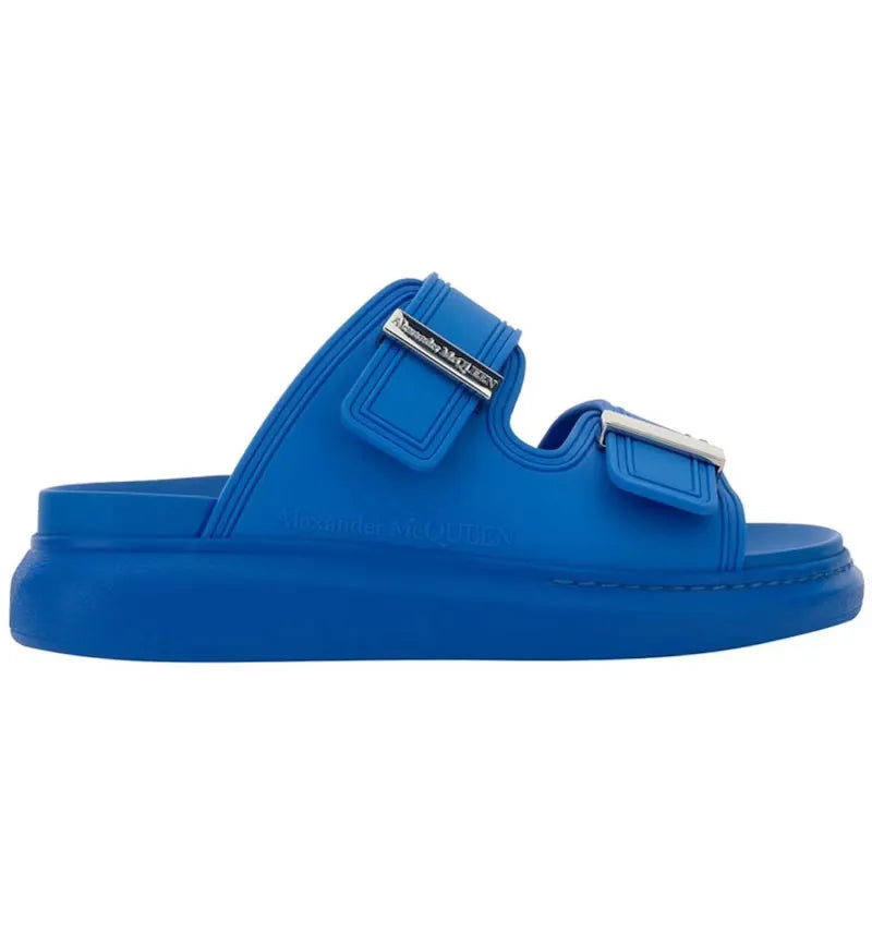 Alexander McQueen Hybrid Double Buckle Sandal Blue (Women's) - vue 360