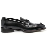 Alexander McQueen Leather Coin-Embellished Penny Loafer Black
