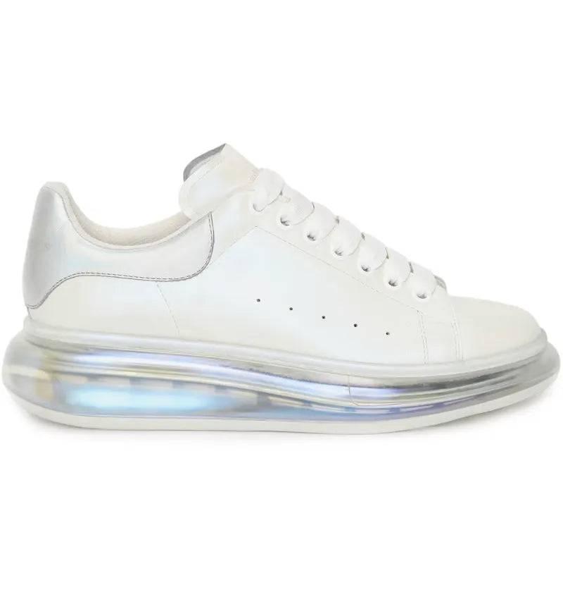 Alexander McQueen Oversized Clear Sole White Pearl - vue 360