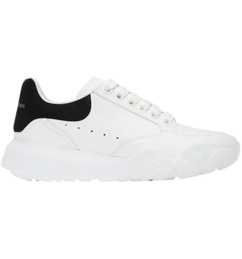Alexander McQueen Oversized Court Trainer White Black (Women's) - vue 360