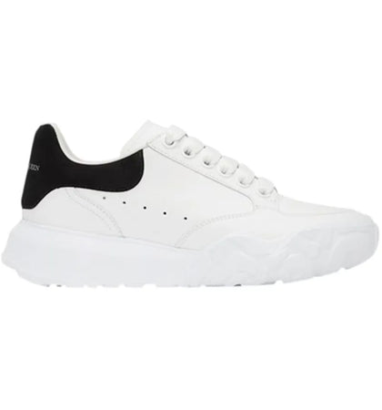 Alexander McQueen Oversized Court Trainer White Black (Women's) - authentic Alexander McQueen sneakers
