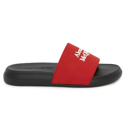 Alexander McQueen Pool Slide Lust Red White - authentic Alexander McQueen sneakers