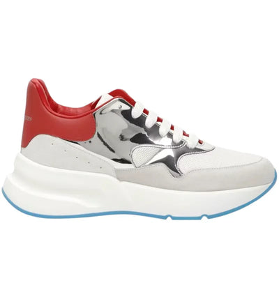 Alexander McQueen Runner White Red SIlver