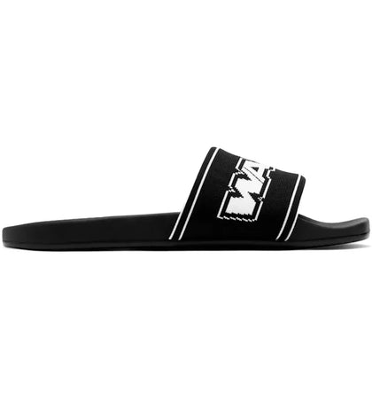 Alexander Wang AW Webbing Pool Slide Black White (Women's) - authentic Alexander Wang sneakers