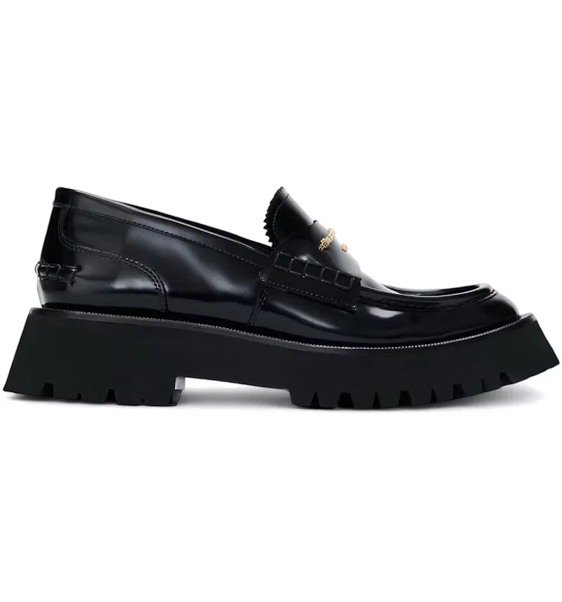 Alexander Wang Carter Mid-Heel Lug Loafers Black (Women's) - vue 360