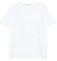 Alexander Wang Distressed Logo Short Sleeve Tee White