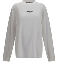 Alexander Wang Logo Print Long Sleeve Tee White