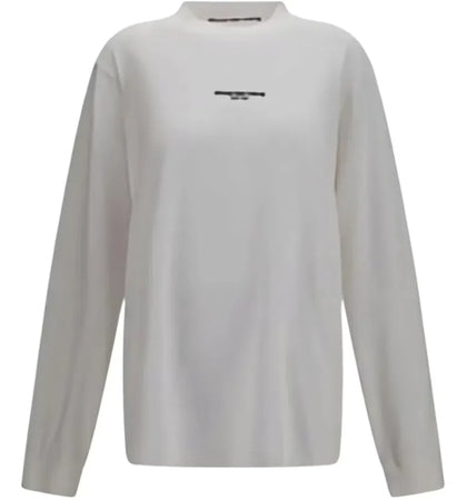 Alexander Wang Logo Print Long Sleeve Tee White - authentic Alexander Wang product
