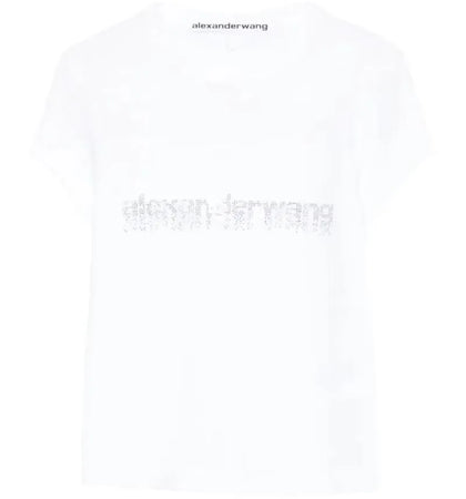 Alexander Wang Women's Hotfix Graphic Baby Tee White - authentic Alexander Wang product