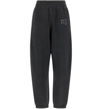 Alexander Wang Women's Hotfix Logo Sweatpant Washed Black