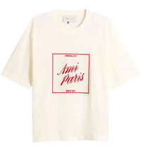 Ami Paris Ami De Coeur Heritage Print T-shirt Cream