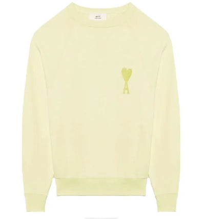Ami Paris Ami De Coeur Tonal Sweatshirt Yellow