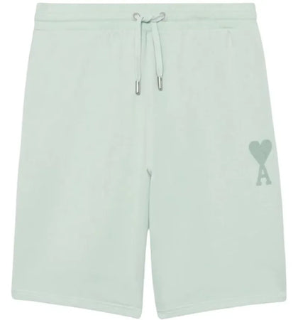 Ami Paris AMI de Coeur Tone-On-Tone Track Shorts Aqua - authentic Ami Paris apparel