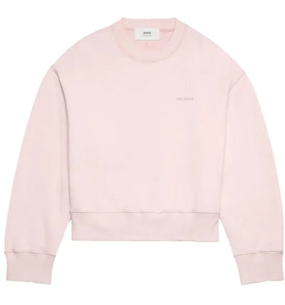 Ami Paris Logo-Embroidered Sweatshirt Nude Pink