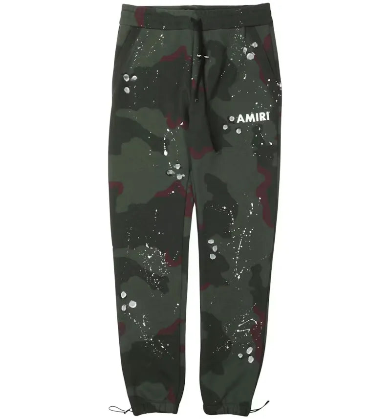 AMIRI Army Logo Sweatpants Camo - vue 360