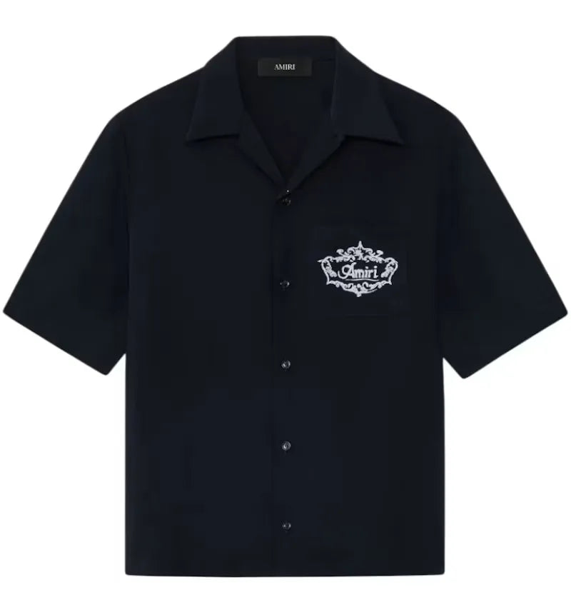 AMIRI Chateau Crest Camp-Hemd Black - vue 360