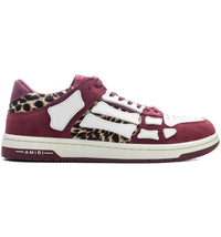 AMIRI Skel Top Low Burgundy Leopard