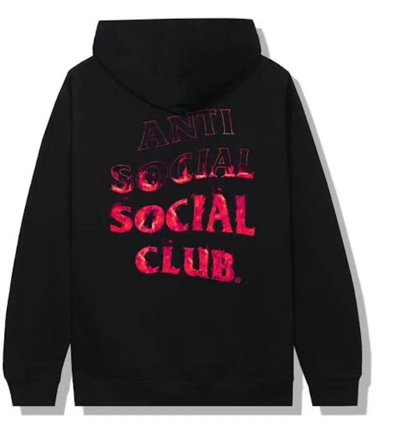 Anti Social Social Club A Fire Inside Hoodie Black/Pink Flame - vue 360