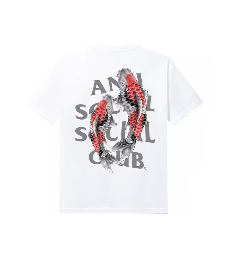 Anti Social Social Club Koi Garden 3M Reflective Tee White - vue 360
