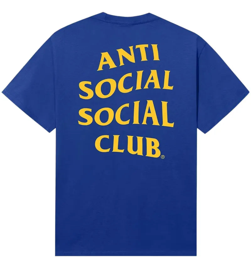 Anti Social Social Club Seasonal Mind Games Tee Blue - vue 360