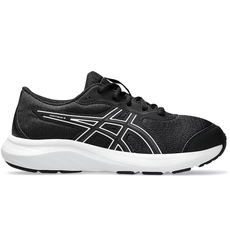 ASICS Contend 9 Black White (GS) - vue 360
