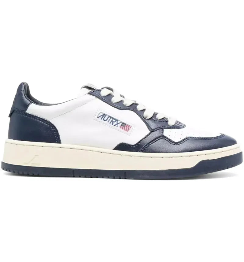 Autry Medalist Leather Low White Blue - vue 360