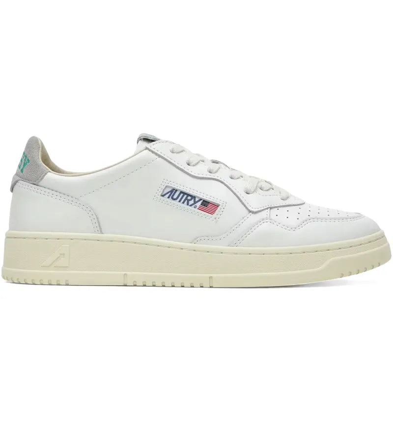 Autry Medalist Leather Low White/Cloud Grey - vue 360