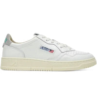 Autry Medalist Leather Low White/Cloud Grey
