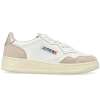 Autry Medalist Leather Low White Gold Beige (Women's)