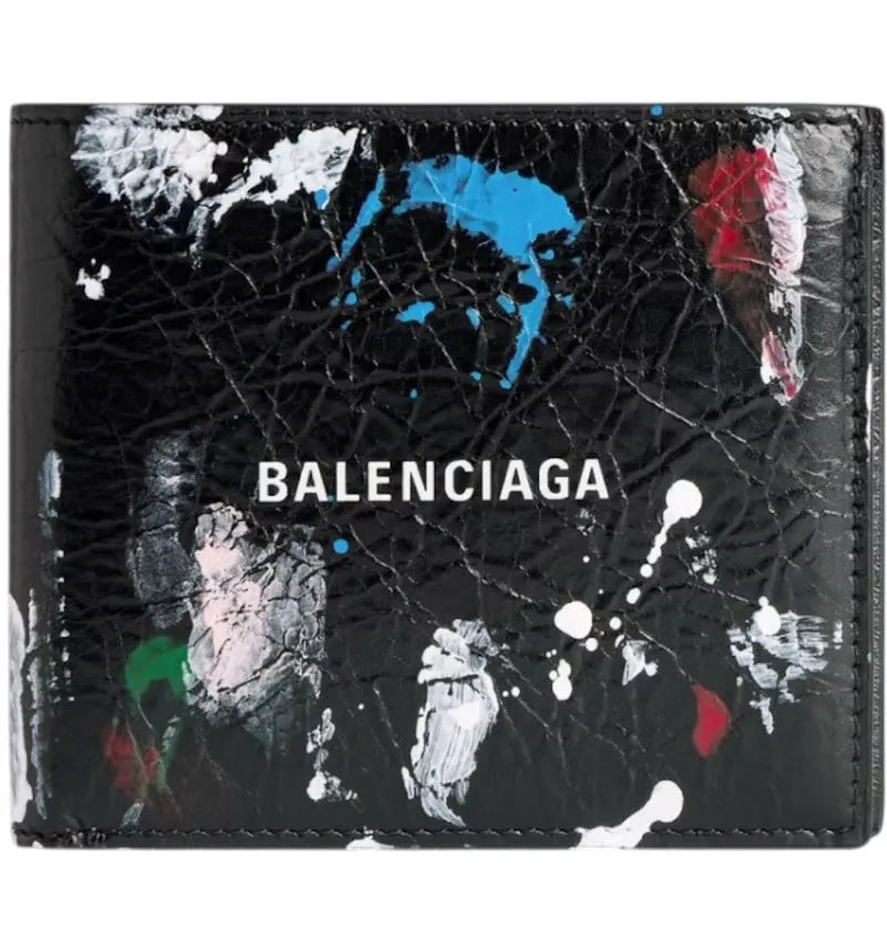 Balenciaga Cash Square Folded Wallet Black/Multicolor - vue 360