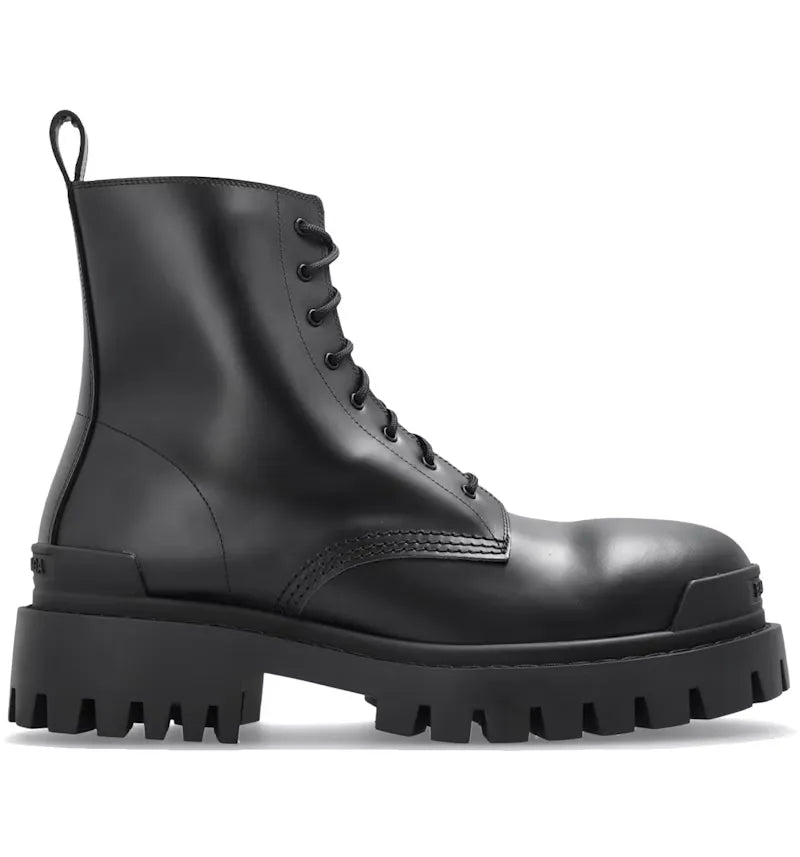 Balenciaga Combat Strike Boot Black - vue 360