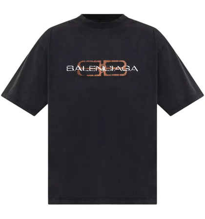 Balenciaga Medium Fit Faded Washed T-shirt Black - authentic Balenciaga apparel