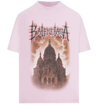 Balenciaga Medium Fit T-shirt Old Pink - authentic Balenciaga apparel