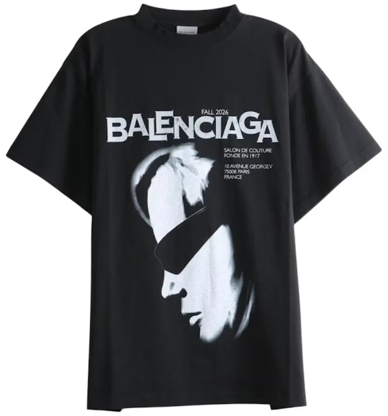 Balenciaga Oversized T-shirt Black - vue 360