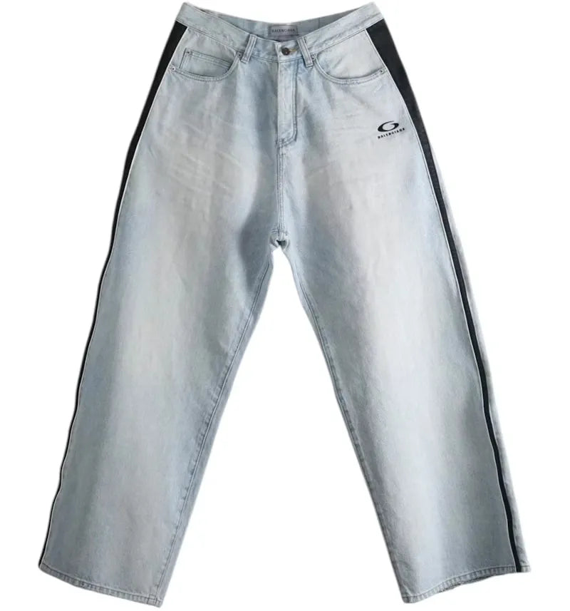 Balenciaga Piping Details Pant Light Blue - vue 360