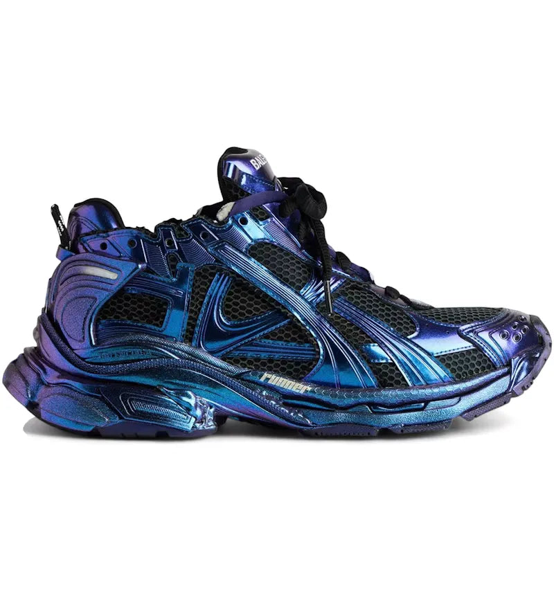 Balenciaga Runner Iridescent Blue - vue 360