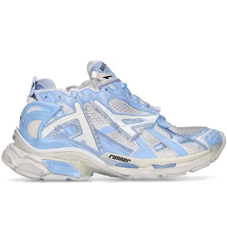 Balenciaga Runner White Light Blue (Women's) - vue 360