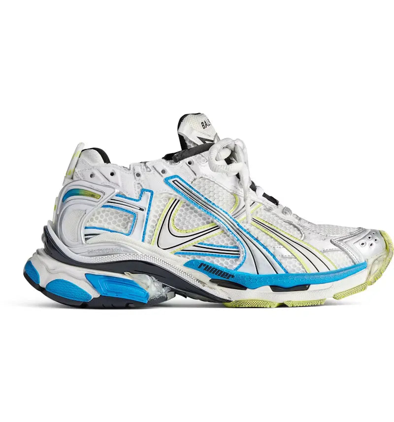 Balenciaga Runner White Yellow Blue - vue 360