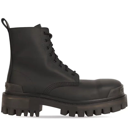 Balenciaga Strike 20mm Boots Black Rubber Effect Calfskin (Women's) - authentic Balenciaga sneakers