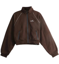 Balenciaga Women's Athl. Jersey Tracksuit Jacket Moka